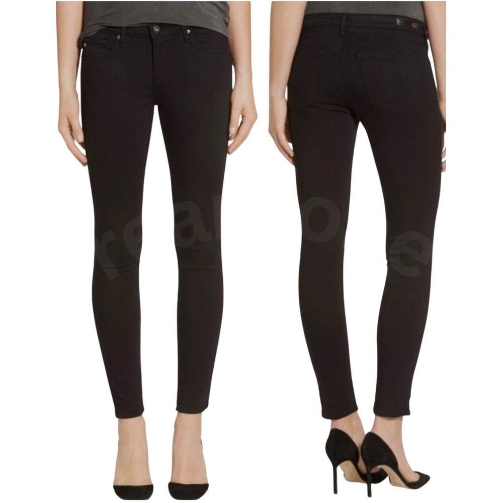 AG Adriano Goldschmied Women's Black The Legging Super Skinny Fit Jeans Size 30 - Picture 1 of 11